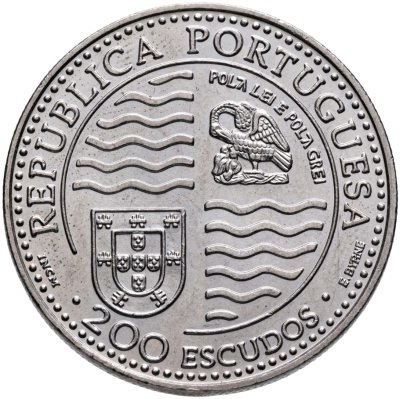 купить Португалия 200 эскудо (escudos) 1995 500 лет со дня смерти Жуана II
