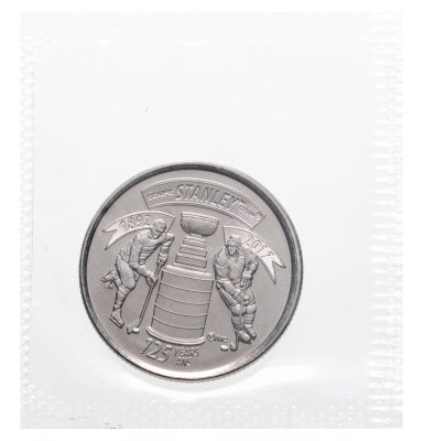 купить Канада 25 центов 2017 "125 лет Кубку Стенли" в запайке