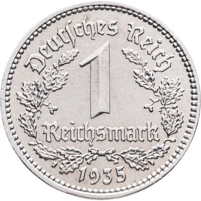 купить Германия, Третий рейх 1 рейхсмарка (reichsmark) 1935 A