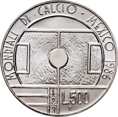 купить Сан-Марино 500 лир (lire) 1986 "Чемпионат мира по футболу 1986"