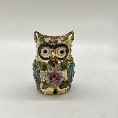купить Статуэтка "Сова" двусторонняя, латунь, перегородчатая эмаль (клуазоне), Китай, 1970-1990 гг.