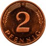 Купить Германия 2 пфеннига (pfennig) 1995 А