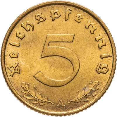 купить Германия (Третий рейх) 5 рейхспфеннигов (reichspfennig) 1939