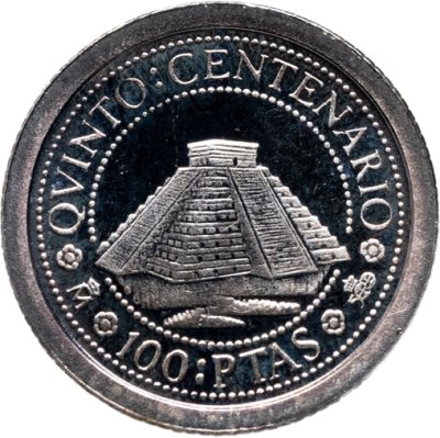 купить Испания 100 песет (pesetas) 1989 "500 лет открытию Америки"