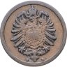 Купить Германская Империя 1 пфенниг 1874 "В"