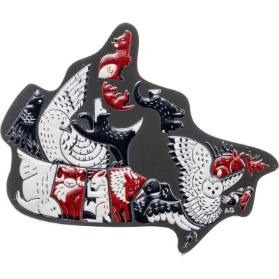 купить Канада 50 долларов 2019 "Канадский ландшафт Сова собака медведь лиса олень утка " в футляре с сертификатом