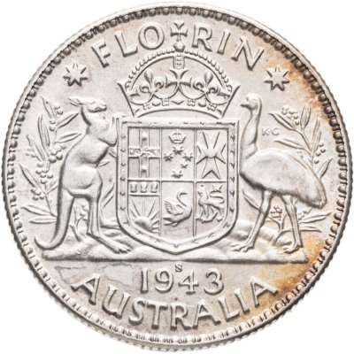купить Австралия 2 шиллинга (флорин, shillings) 1943 S знак монетного двора: "S" - Сан-Франциско