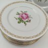 Купить Набор из девяти десертных/закусочных тарелок с декором в виде роз, фарфор, деколь, золочение, Moritz Zdekauer (MZ), Чехословакия, 1960-1990 гг.