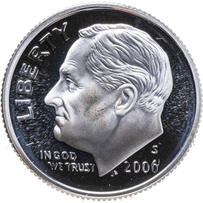 купить США 10 центов (дайм, one dime) 2006 S Proof "Roosevelt Dime (Рузвельт)"