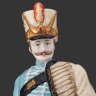 Купить Статуэтка "Гусар" на круглом основании, фарфор, роспись, золочение, Западная Европа, 1950-1980 гг.