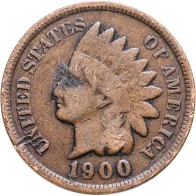 купить США 1 цент (cent) 1900 Indian Head Cent