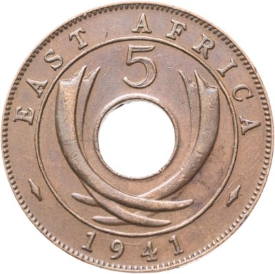 купить Британская Восточная Африка 5 центов (cents) 1941