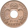 Купить Британская Восточная Африка 5 центов (cents) 1941