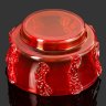 Купить Ваза-фруктовница, стекло, гутная техника, налепы, Львовская керамико-скульптурная фабрика (ЛКСФ), СССР, 1960-1980 гг.
