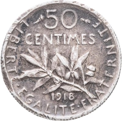 купить Франция 50 сантимов (centimes) 1918