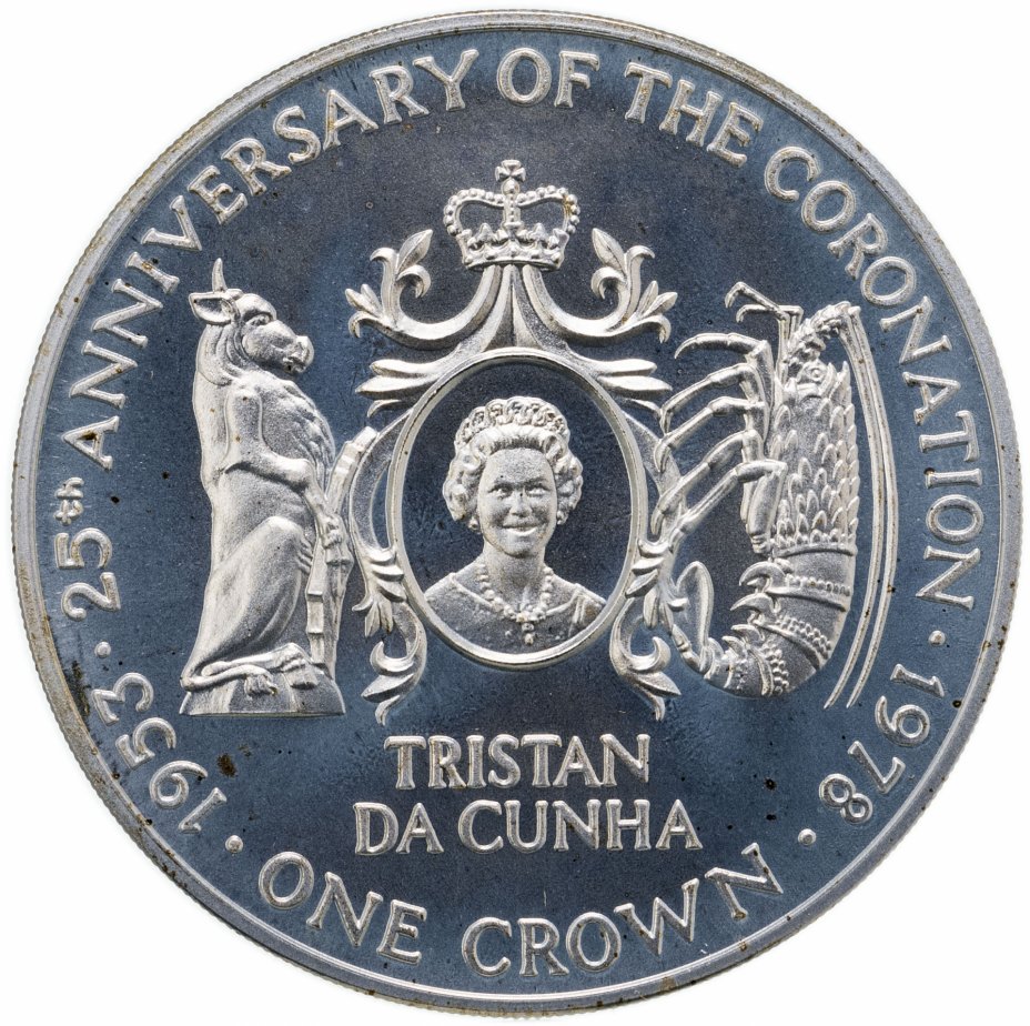 купить Тристан-да-Кунья 1 крона (crown) 1978 25 лет коронации Елизаветы II