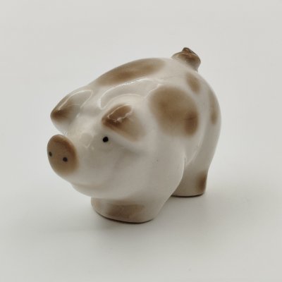 купить Статуэтка "Поросёнок", фарфор, роспись, Ленинградский фарфоровый завод (ЛФЗ), СССР, 1970-1990 гг.