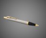 Купить Шариковая ручка Parker IM Metal Core Brushed Metal GT, стержень: M, цвет чернил: blue, в подарочной упаковке., Металлы: латунь, пластик, позолота, сталь, 2026 г.