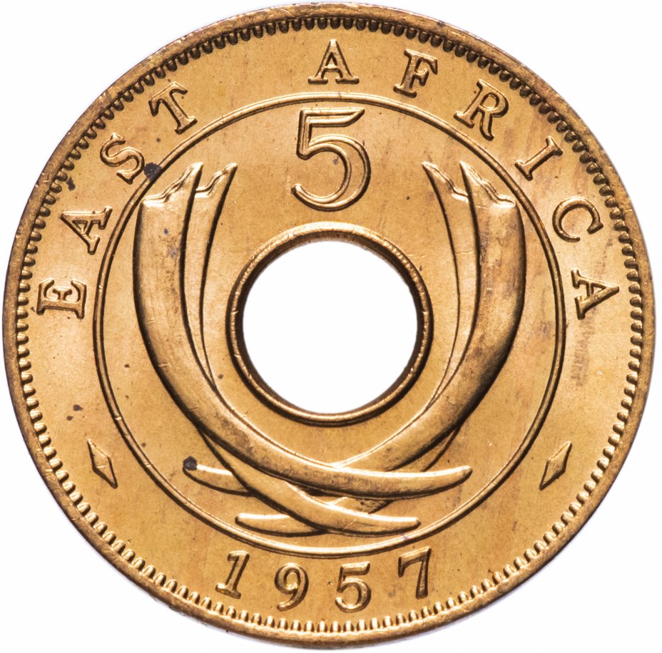 купить Британская Восточная Африка 5 центов (cents) 1957