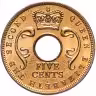 Купить Британская Восточная Африка 5 центов (cents) 1957