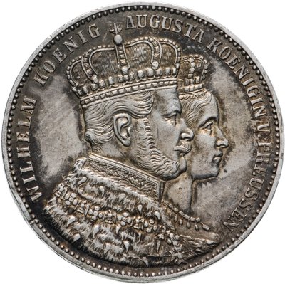 купить Пруссия 1 талер 1861 "Коронация Вильгельма I и Августы"