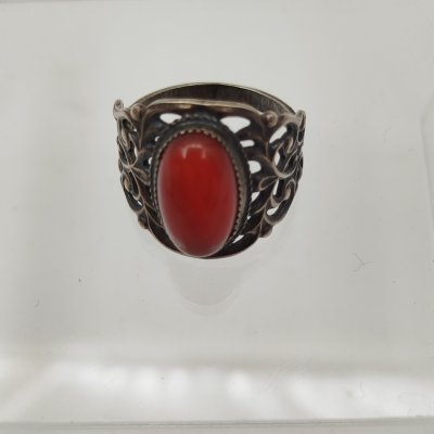 купить Кольцо со вставкой коричневого цвета (сердолик), металл, СССР, 1970-1990 гг.