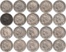 Купить Аргентина набор монет 5 сентаво 1920-1942 (20 штук, кроме 1931 и 1934 годов)