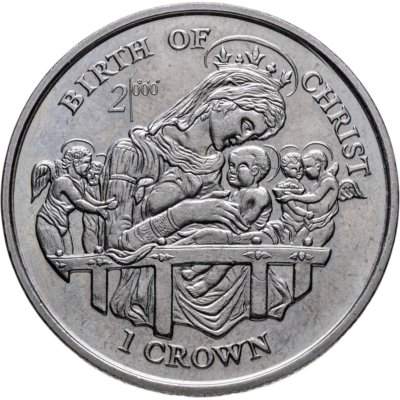 купить Остров Мэн 1 крона 1997 Рождение Христа