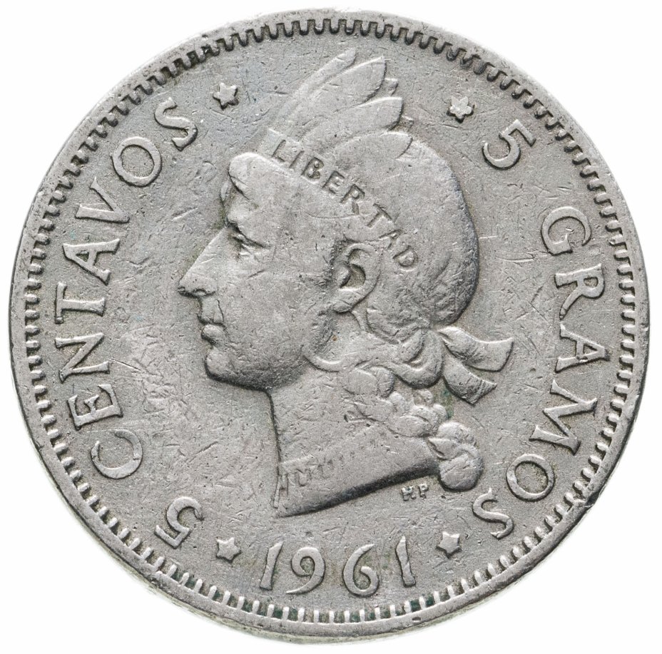купить Доминиканская республика 5 сентаво (centavos) 1961