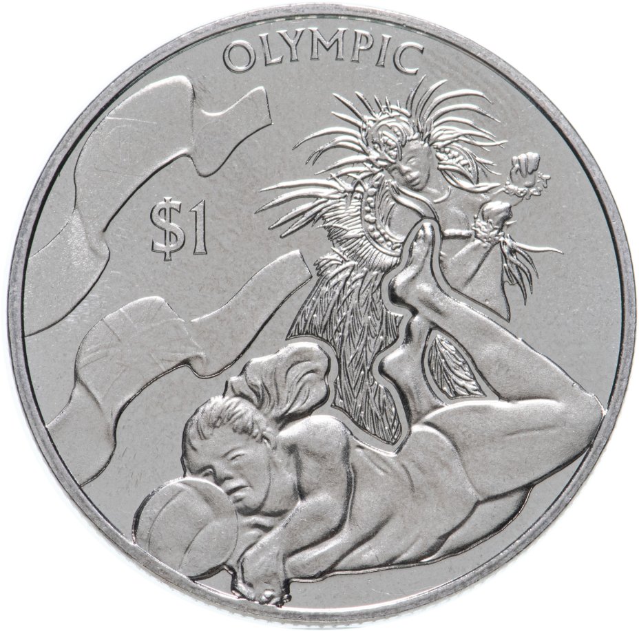 Купить Британские Виргинские острова 1 доллар (dollar) 2016 XXXI летние Олимпийские Игры, Рио-де-Жанейро 2016 - Пляжный волейбол