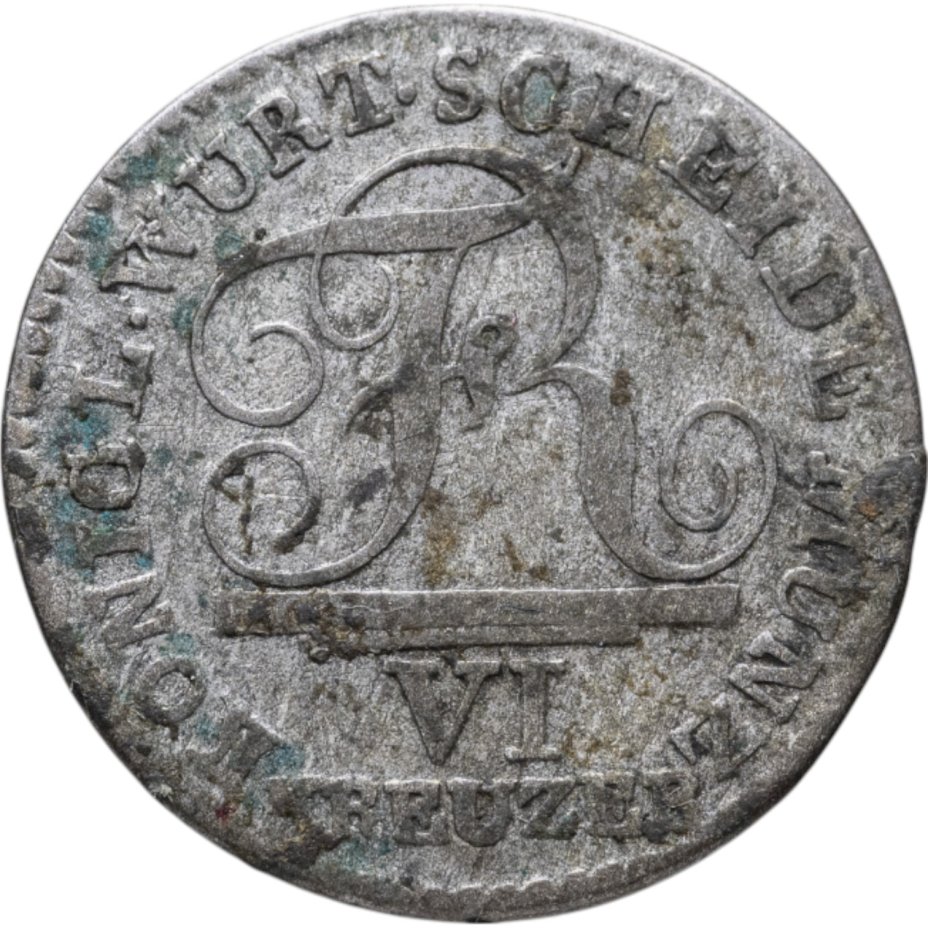 Купить Германия, Вюртемберг 6 крейцеров 1807