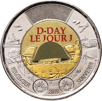 купить Канада 2 доллара (dollars) 2019 75 лет высадки в Нормандии