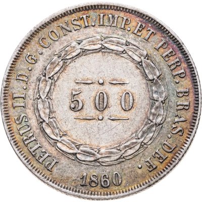 купить Бразилия 500 реалов (рейс, reis) 1860