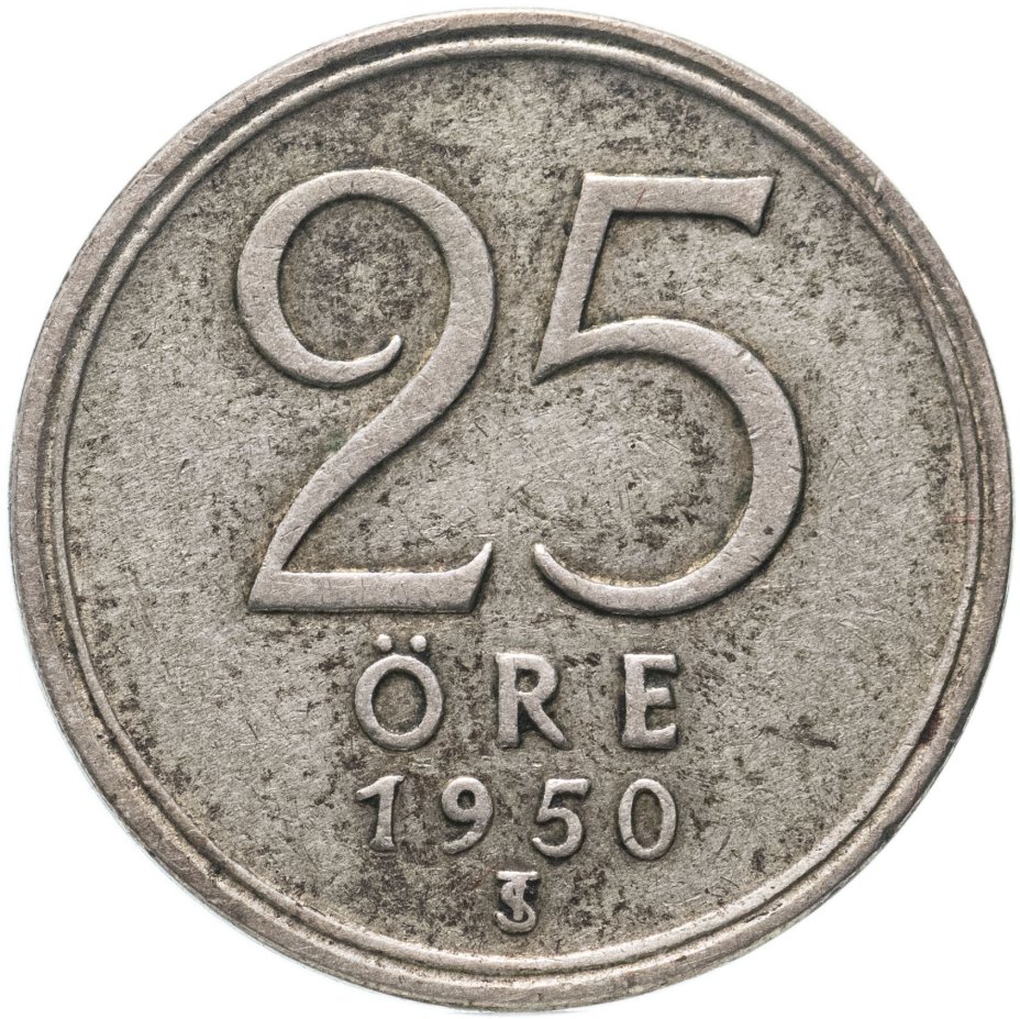 купить Швеция 25 эре (ore) 1950