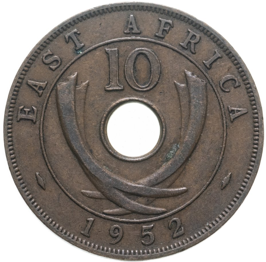 купить Британская Восточная Африка 10 центов (cents) 1952
