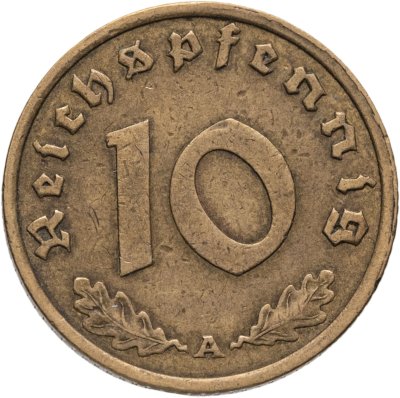купить Германия, Третий рейх 10 рейхспфеннигов (reichspfennig) 1937