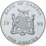Купить Замбия 1000 квача 1999 "Европейское единство - 200 евро"