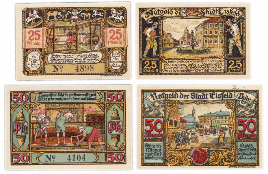 купить Германия (Тюрингия: Айсфельд) набор из 2-х нотгельдов 1921