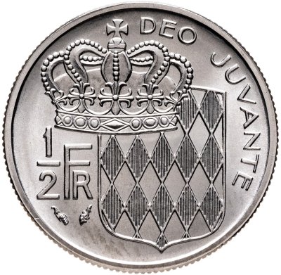 купить Монако 1/2 франка (franc) 1976