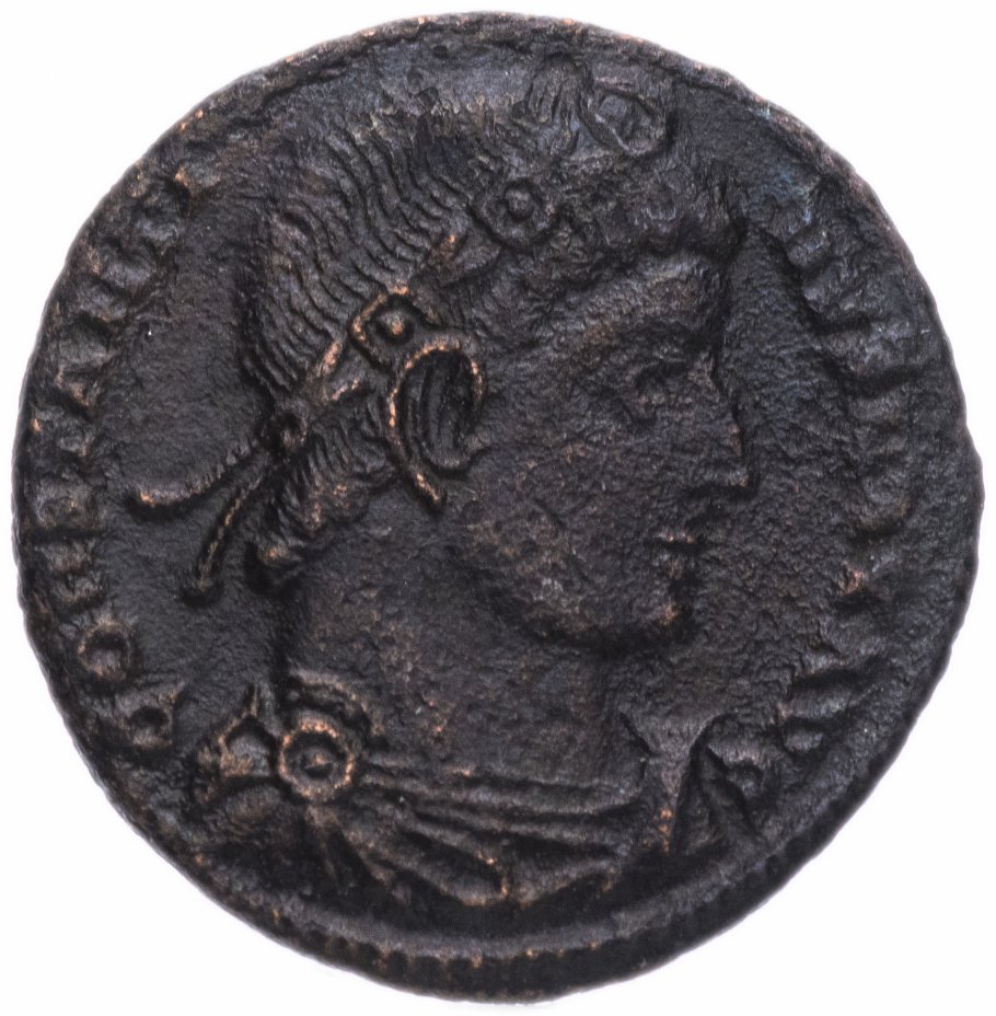 купить Римская Империя Константин I 306–337 гг фоллис (реверс: два воина стоят лицом друг к другу, между ними два штандарта)