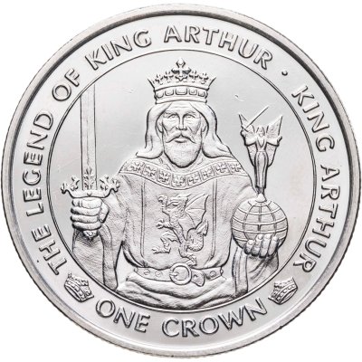 купить Остров Мэн 1 крона (crown) 1996 Легенда о Короле Артуре - Король Артур