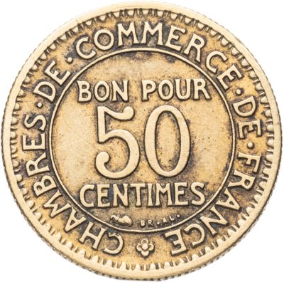 купить Франция 50 сантимов (centimes) 1922