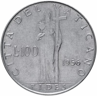 купить Ватикан 100 лир 1956