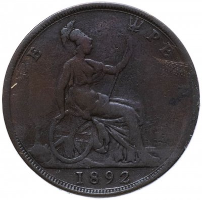 купить Великобритания 1 пенни (penny) 1892