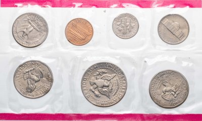 купить США набор монет 1980 (13 штук) в запайке