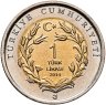 Купить Турция 1 лира 2014 "Фауна Турции - Ушастый еж"