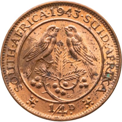 купить ЮАР 1/4 пенни (penny) 1943