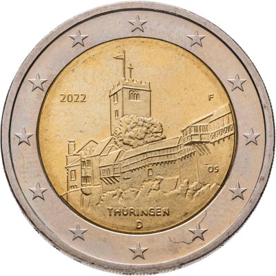 купить Германия 2 евро 2022 "Тюрингия: Замок Вартбург" Двор D