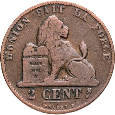 купить Бельгия 2 сантима (centimes) 1863
