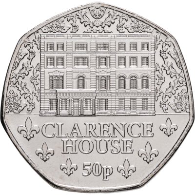 купить Джерси 50 пенсов (pence) 2025 "Королевская резиденция - Кларенс-хаус"